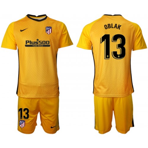 Atlético Madrid Dres Jan Oblak 13 Golmanski Dječji 2020/21 M002 Kratkih Rukava Atlético Madrid Dres Jan Oblak 13 Golmanski Dječji 2020/21 M002 Kratkih Rukava